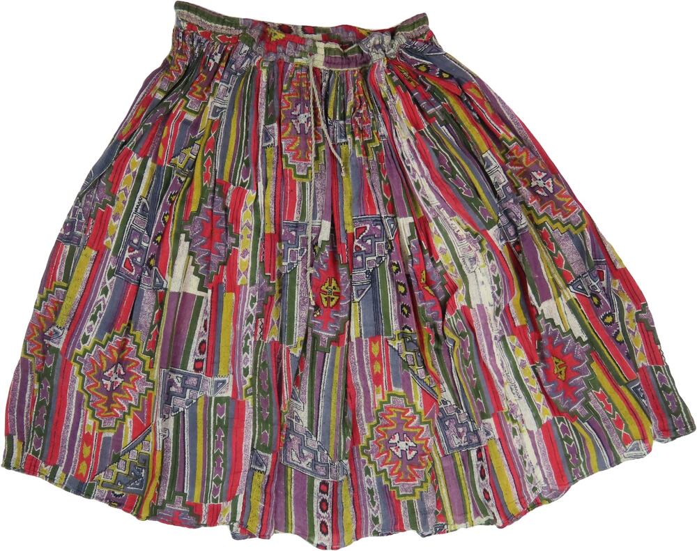 Vintage Tribal Gauze Crinkle Skirt